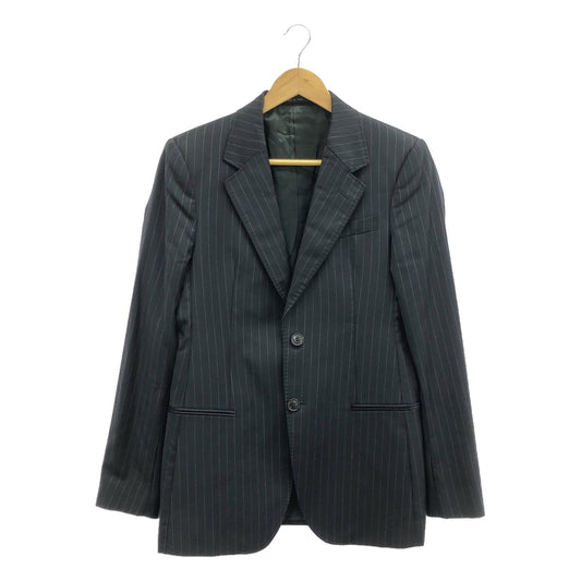 EMPORIO ARMANI | JOSH LINE Italian made wool striped 2B tailored jacket | 46 | Navy | Men's