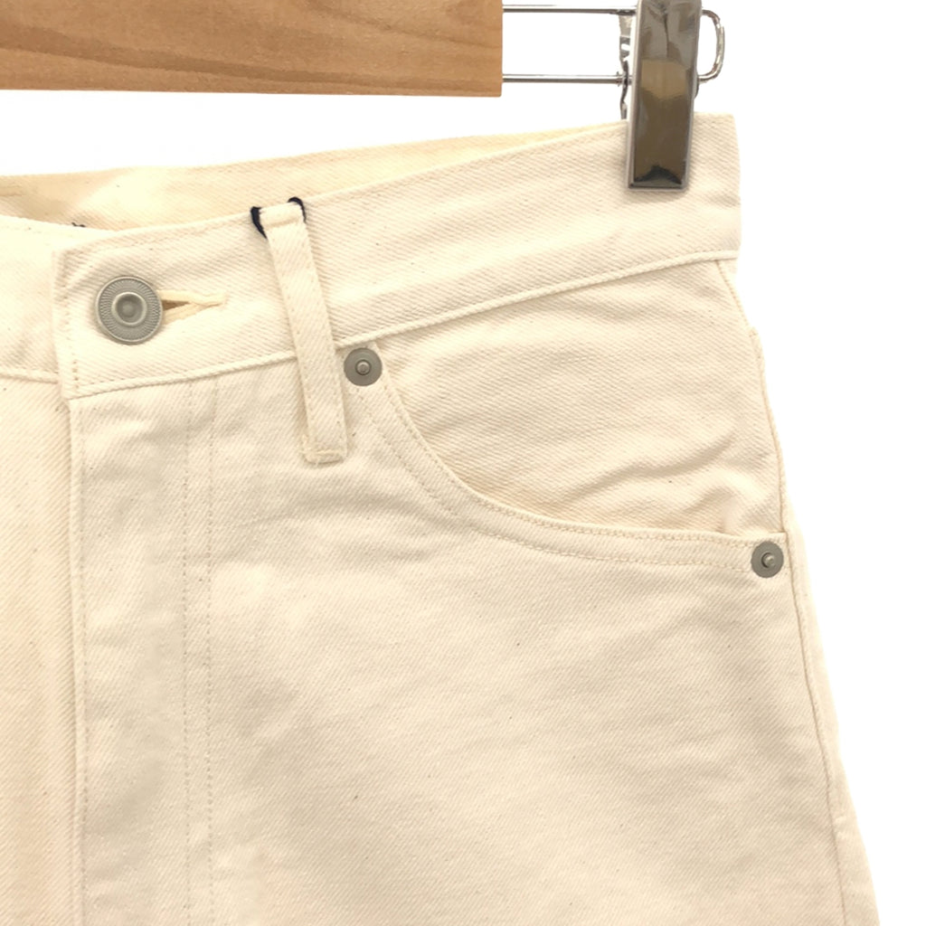 【新品】  YLEVE / イレーヴ | コットン 5P ハイウエスト デニムパンツ | 2 | 生成り | レディース