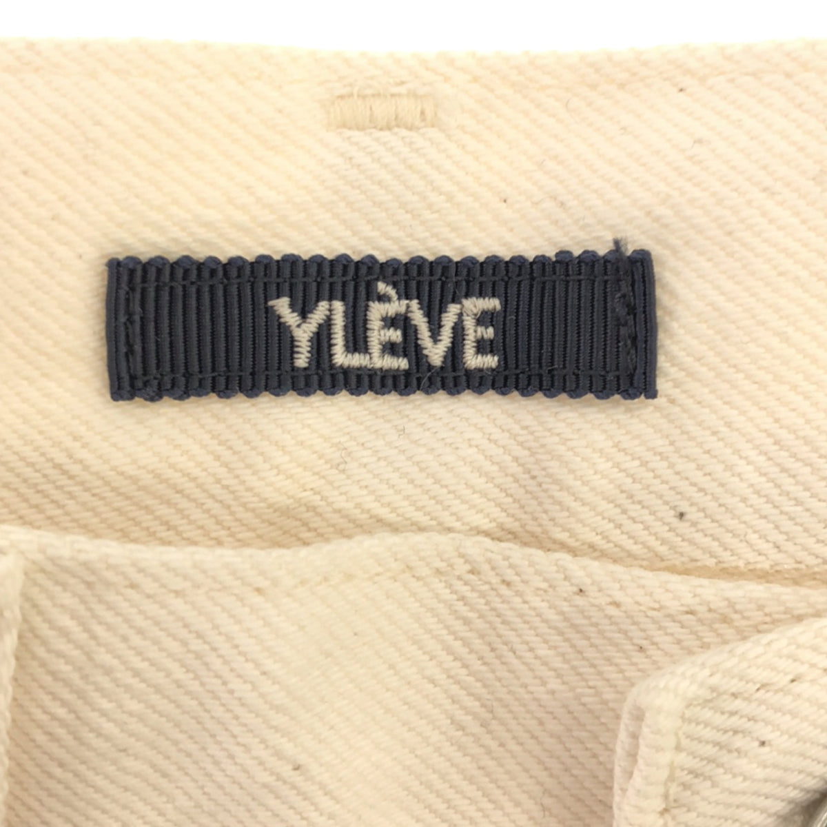 【新品】  YLEVE / イレーヴ | コットン 5P ハイウエスト デニムパンツ | 2 | 生成り | レディース