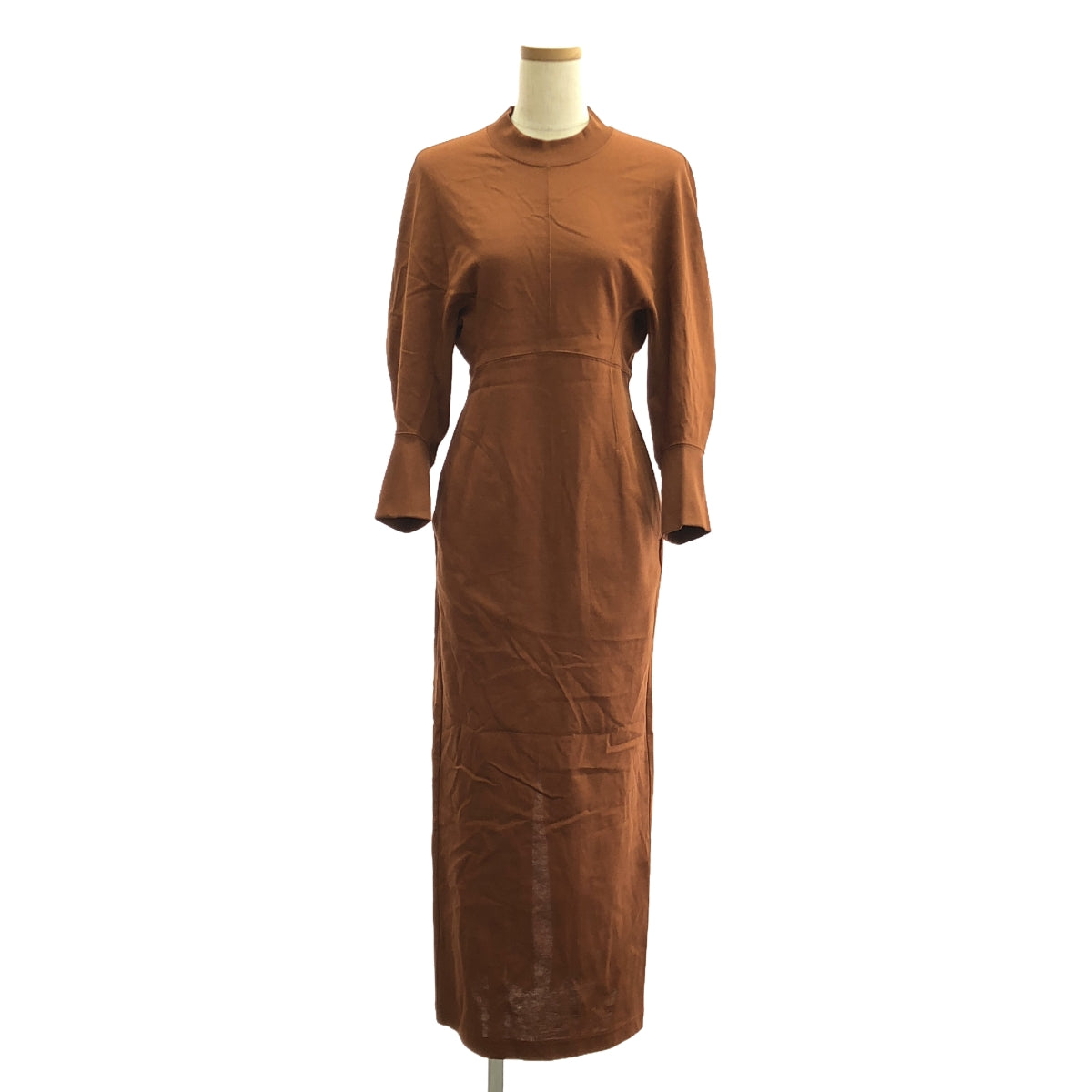 Mame Kurogouchi | 2023AW | Cotton Jersey Dress | 1 | Brown | Women's