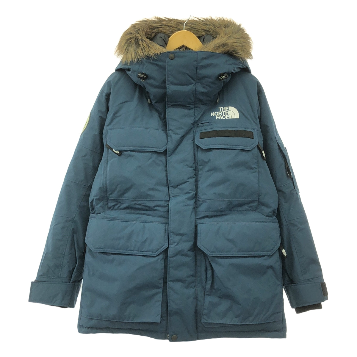THE NORTH FACE / 北面 | SUMMIT 系列 SOUTHERN CROSS PARKA 南十字星派克大衣羽絨外套 | M | 藍翼青色 | 男款