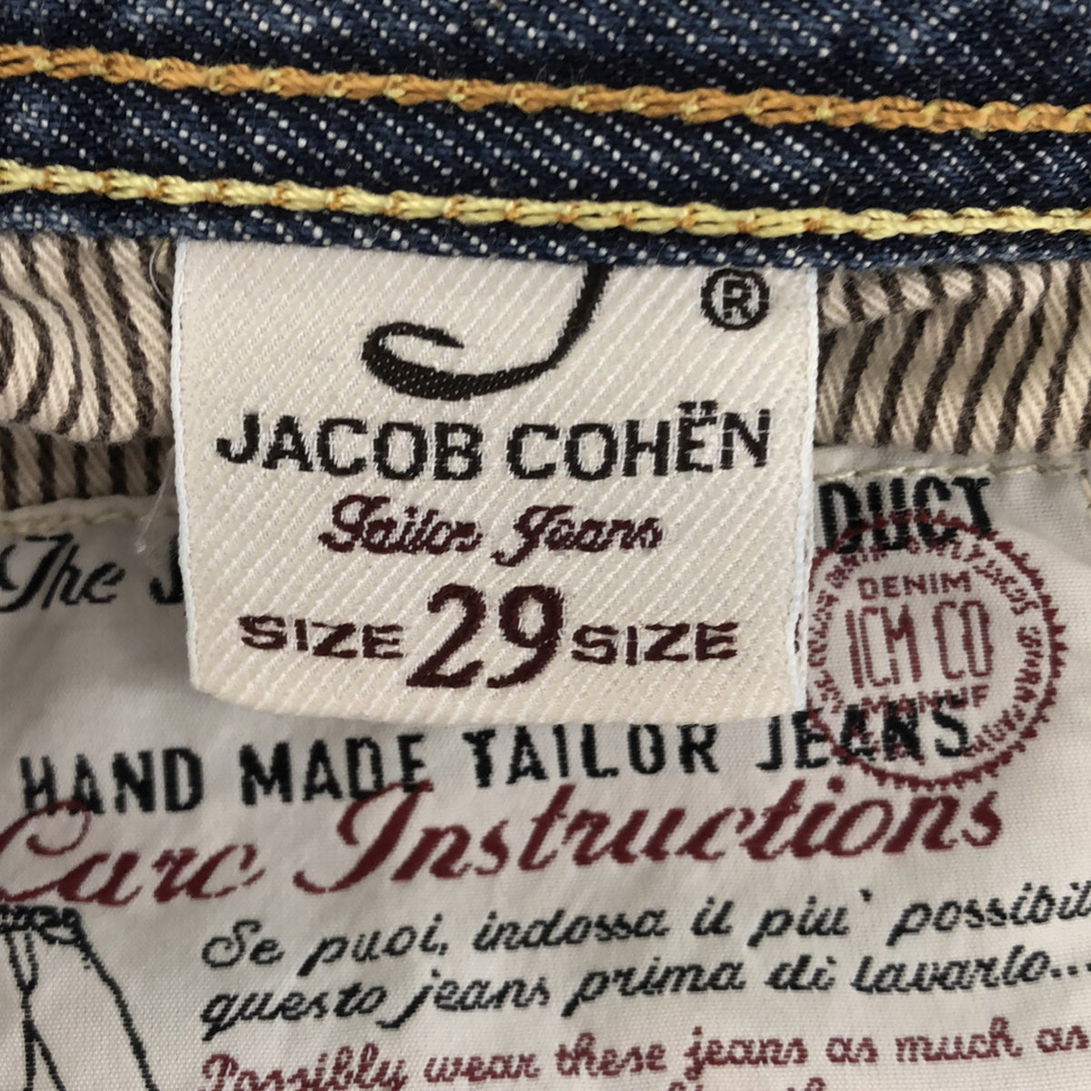 JACOB COHEN / ヤコブコーエン | J620 ユーズド加工 ストレートデニムパンツ | 29 | インディゴ | メンズ