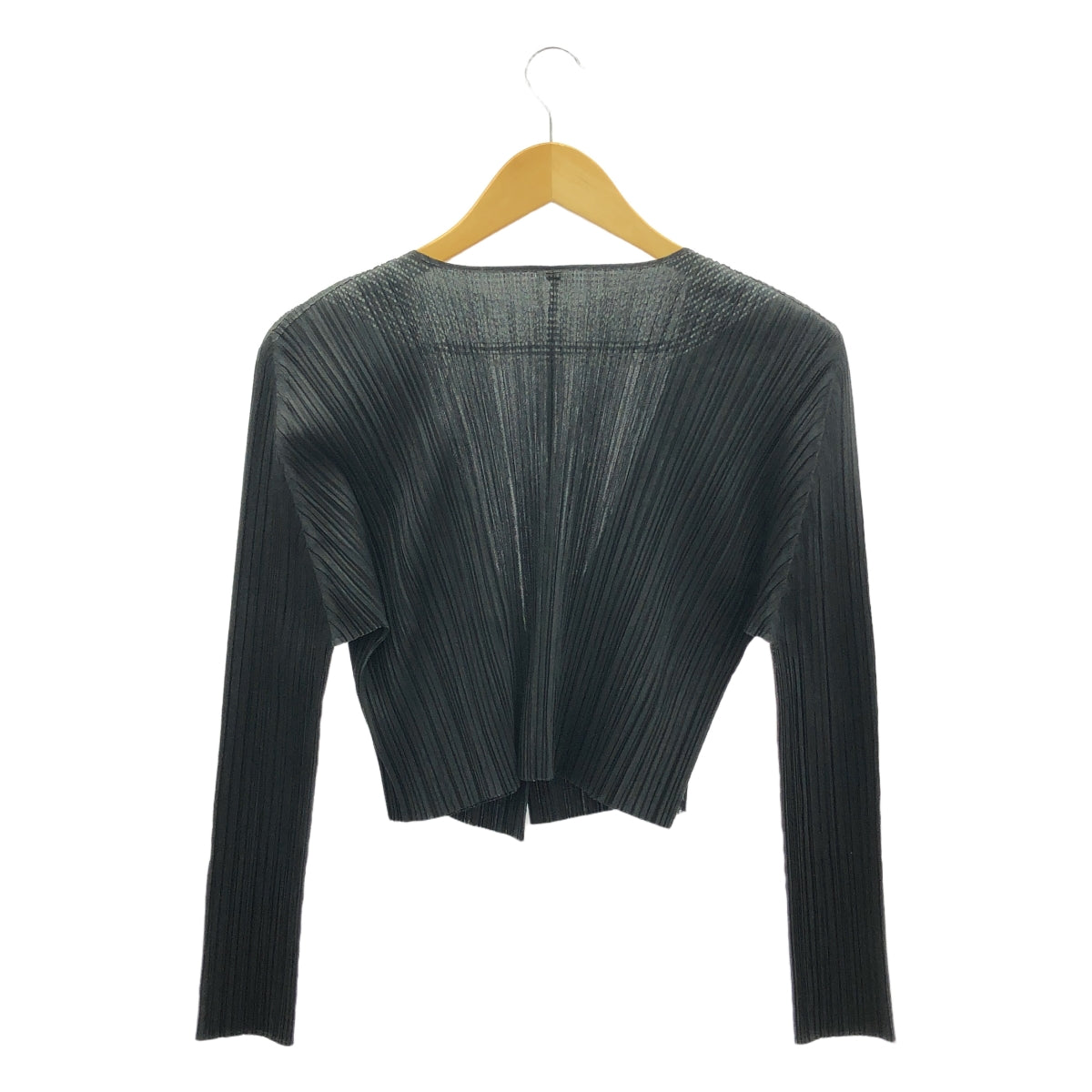 PLEATS PLEASE ISSEY MIYAKE | Pleated dot print cardigan | Size 3 | Black | Women's