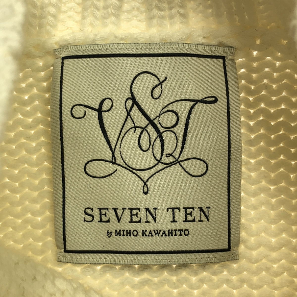 SEVEN TEN by MIHO KAWAHITO / セブンテンバイミホカワヒト | アップリケ コットン ニット | S | レディース