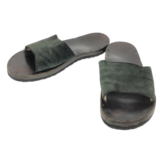 Jutta Neumann | Suede Leather Sandals | D7 | Dark Green/Dark Brown | Men's