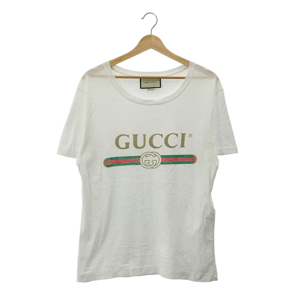 GUCCI / グッチ | ウォッシュド  ヴィンテージ加工 ロゴ プリント Tシャツ カットソー |