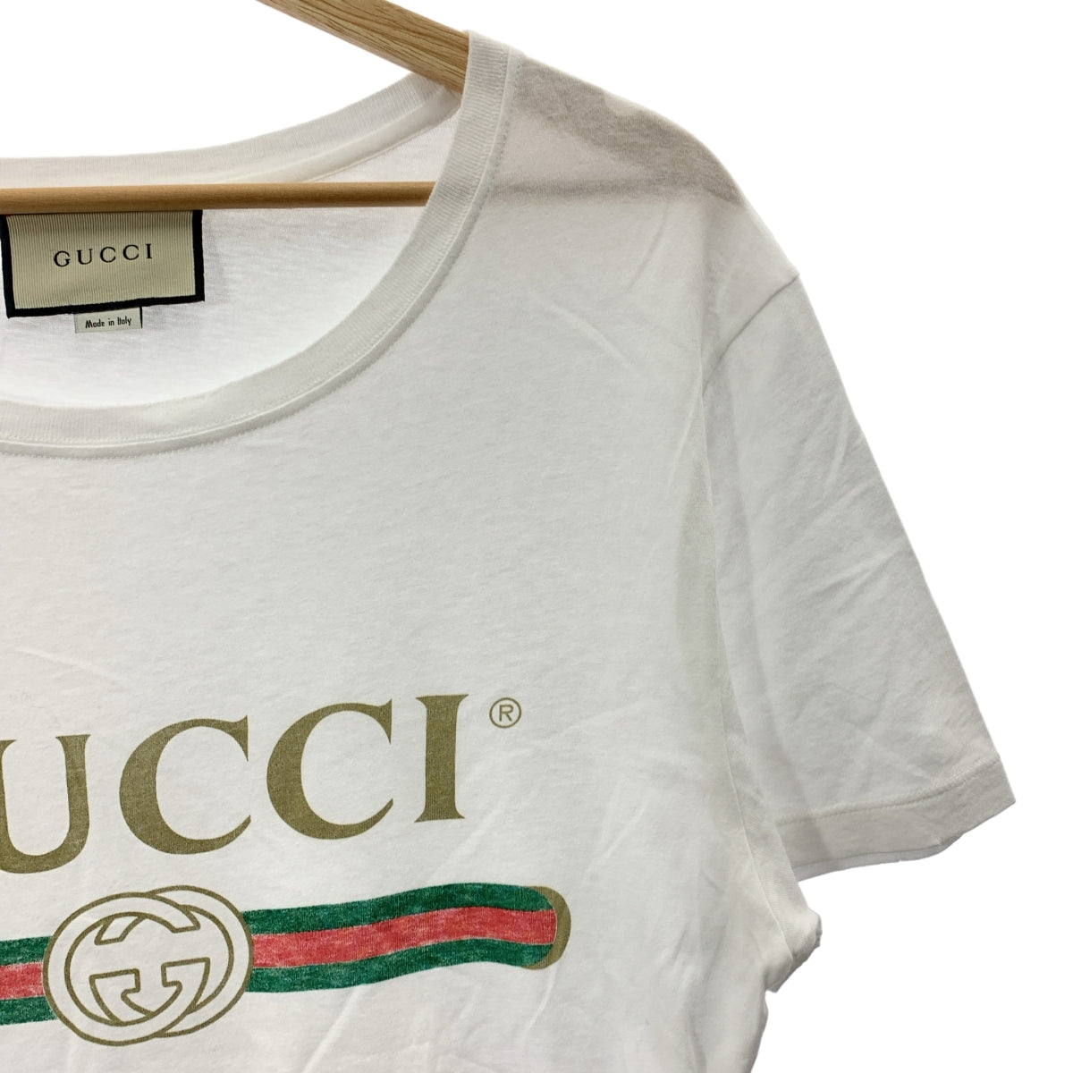GUCCI / グッチ | ウォッシュド  ヴィンテージ加工 ロゴ プリント Tシャツ カットソー |