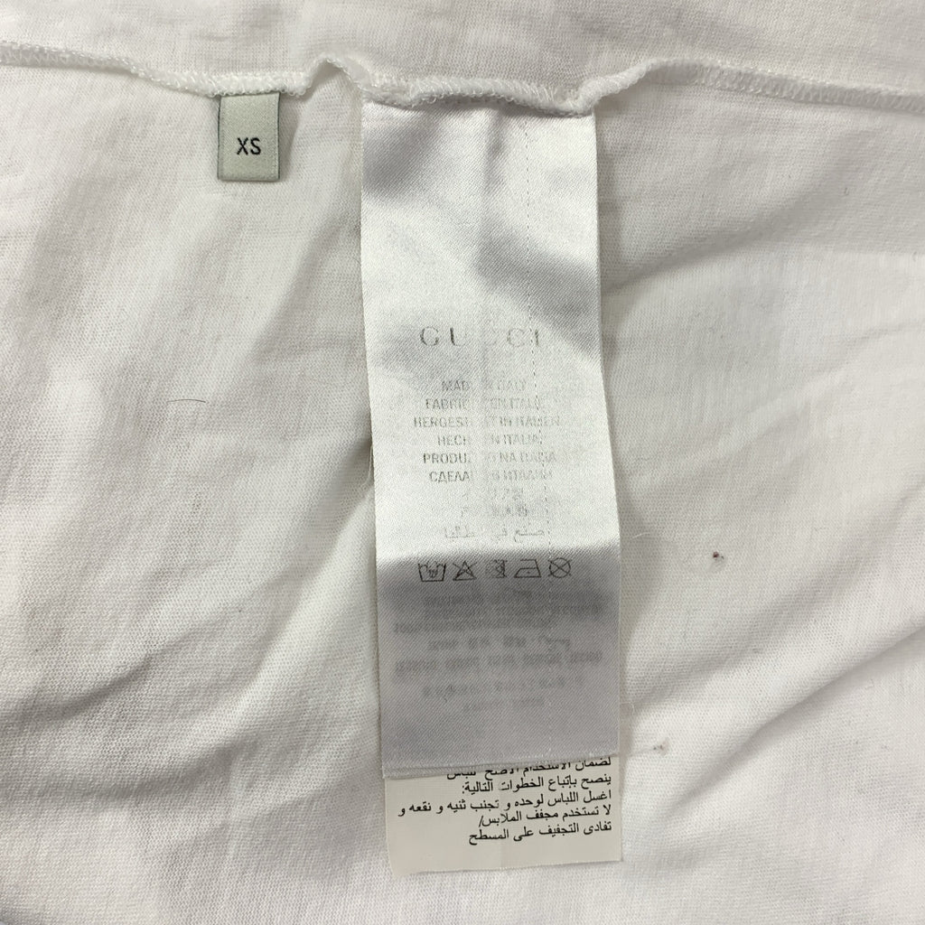 GUCCI / 구찌 | 워시드 빈티지 가공 로고 프린트 티셔츠 컷소우 |