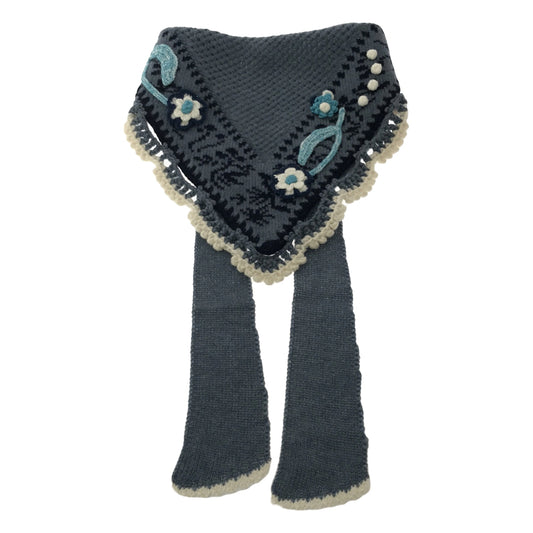 Mame Kurogouchi / マメクロゴウチ | 2022AW | floral motif hand-knitted scarf / フローラル ニット スカーフ | 1 | その他