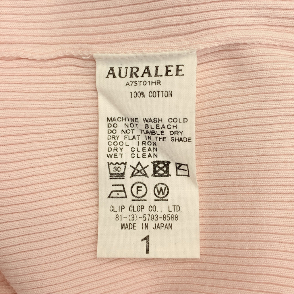 AURALEE | AURALEE 高針羅紋針織T卹 | 1號 | 女款