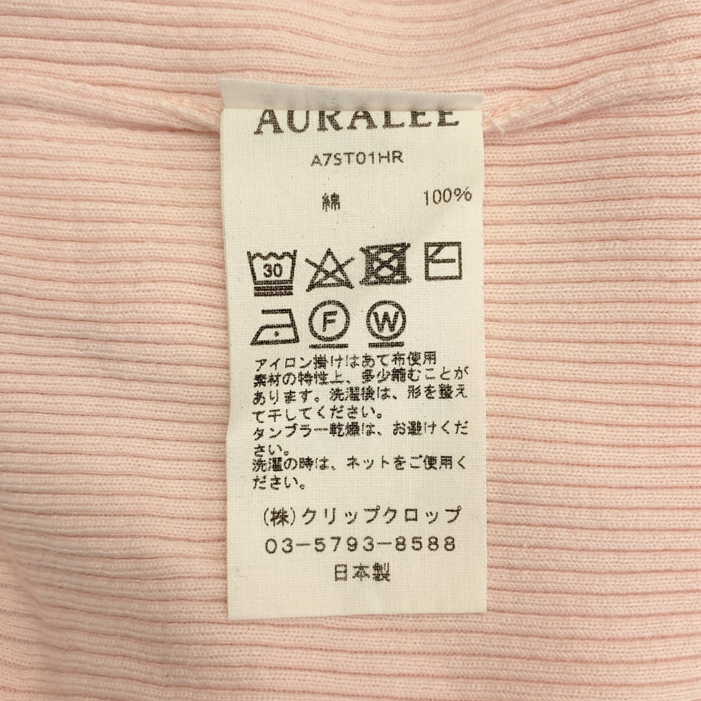 AURALEE | AURALEE 高針羅紋針織T卹 | 1號 | 女款