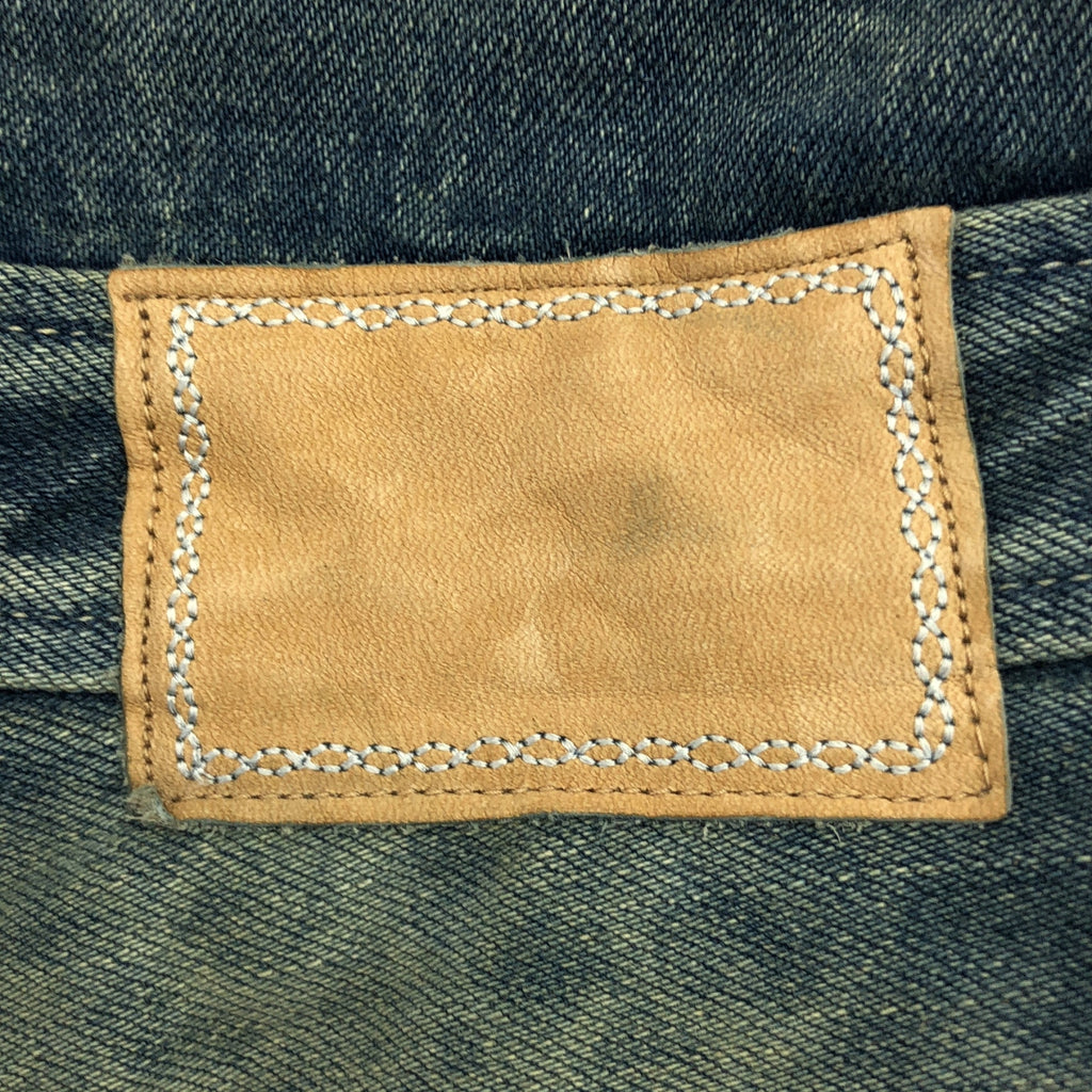 mina perhonen | always 做舊皮革拼接寬版牛仔背帶褲 | 38碼 | 女款