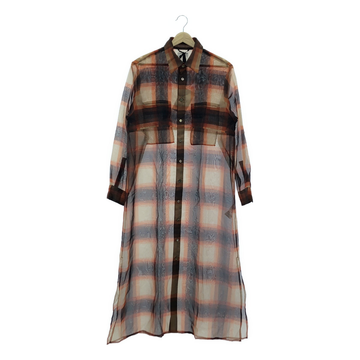 [狀況良好] MIOSMOKEY |格紋透明襯衫裙 |尺寸 36 |多色 |女性的