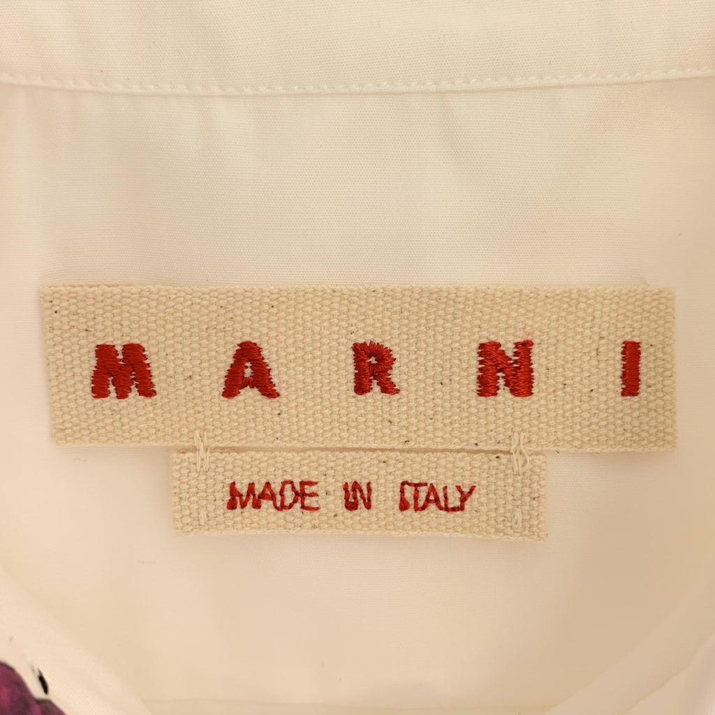 MARNI / マルニ | 2024SS | フローラルパッチ 刺しゅう 半袖シャツ | 40 |
