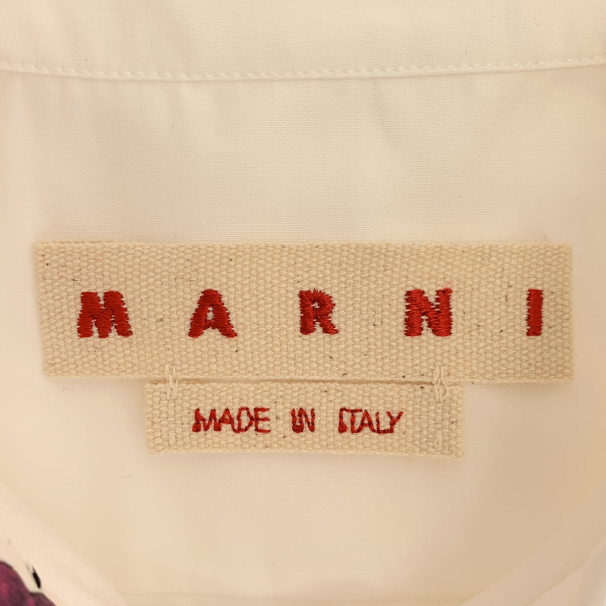 MARNI / マルニ | 2024SS | フローラルパッチ 刺しゅう 半袖シャツ | 40 |