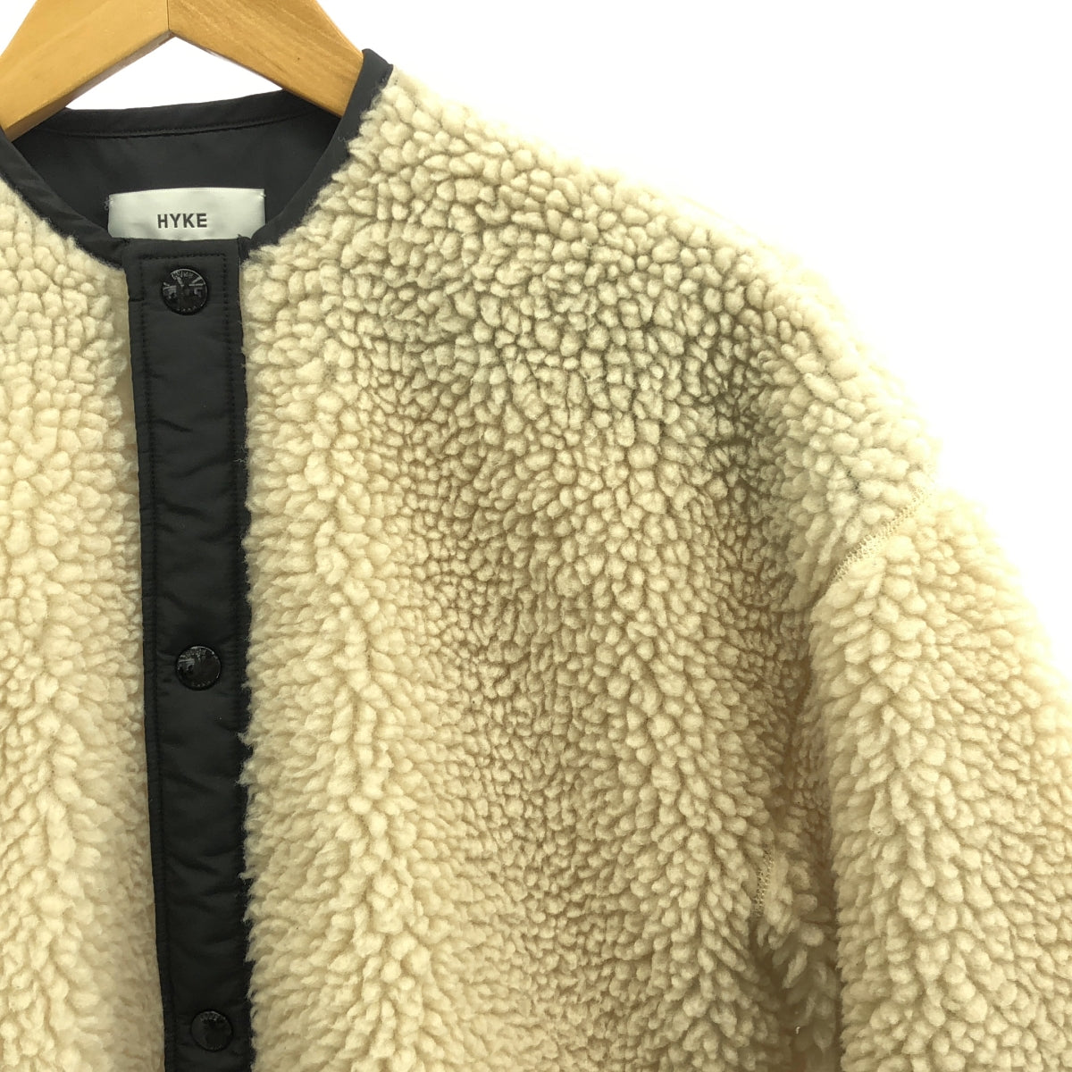 HYKE / 하이크 | FAUX SHEARLING JACKET / 노카라 보아 재킷 | 1 | 아이보리 | 여성