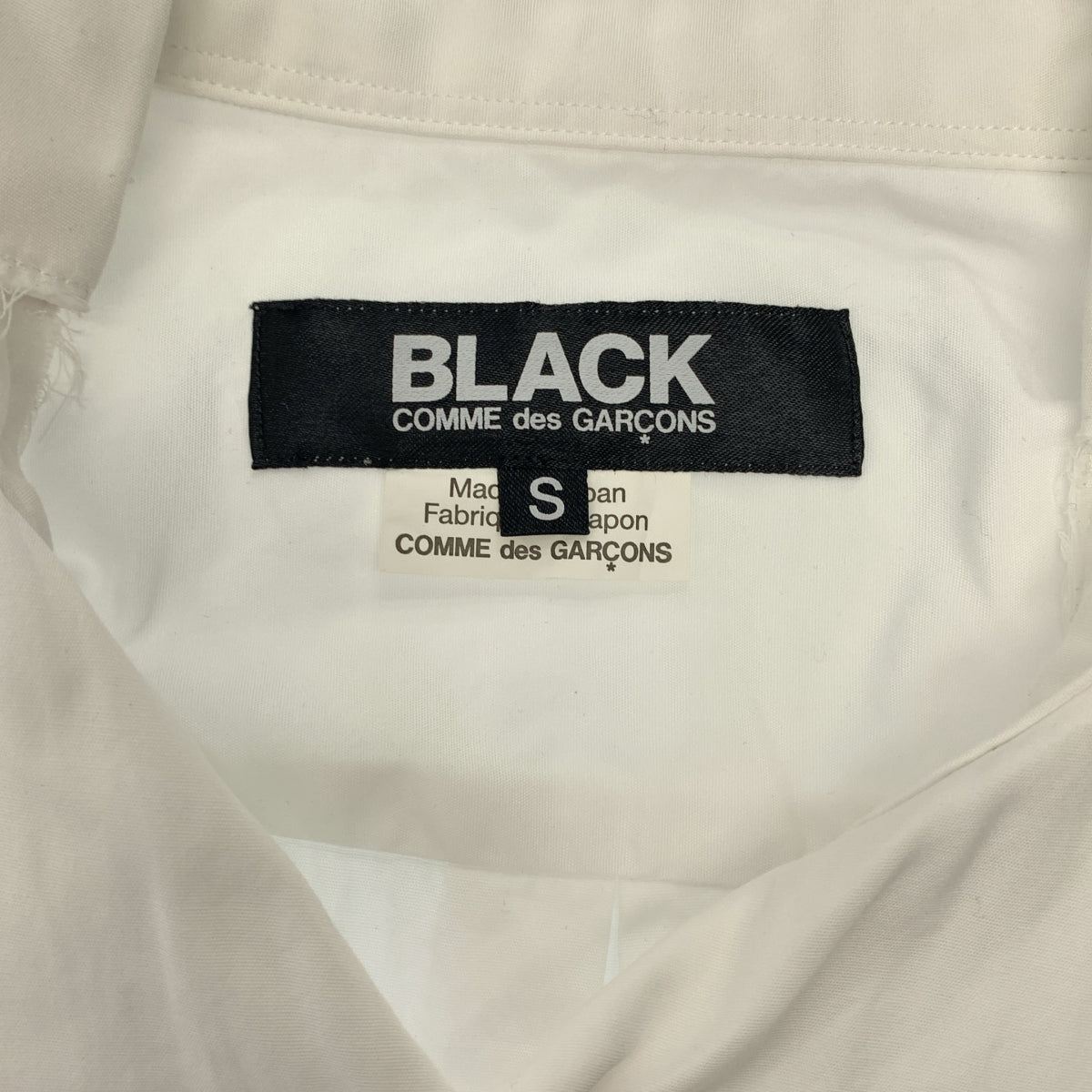 黑色 COMME des GARÇONS | 2024SS | 剪裁長袖襯衫 | 尺寸 S |