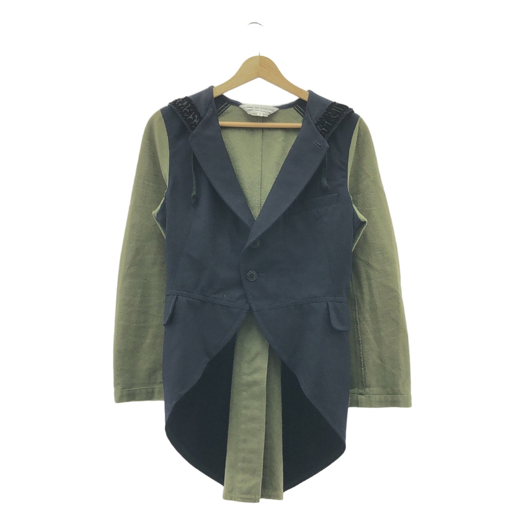 COMME des GARCONS COMME des GARCONS / 콤콤 | 2010AW | 플란넬 전환 후디드 츠바미 재킷 | S | 네이비 / 올리브 | 여성