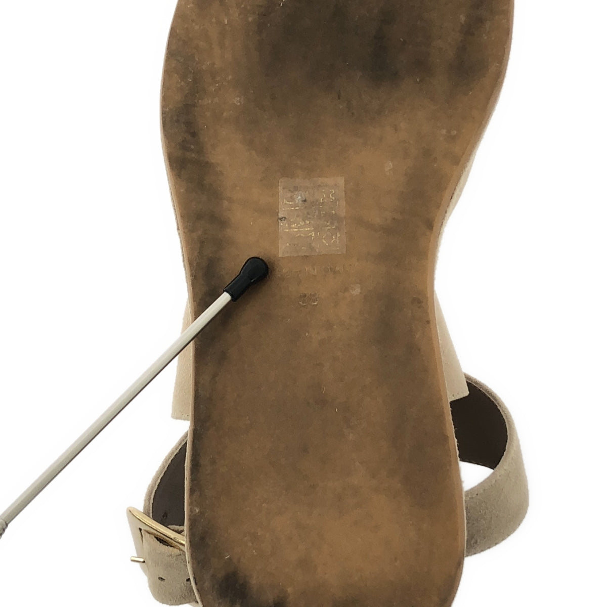 GIA / RHW | 2022 春夏 | L'Appartement 踝帶絨面革涼鞋 | 尺寸 38 | 女款