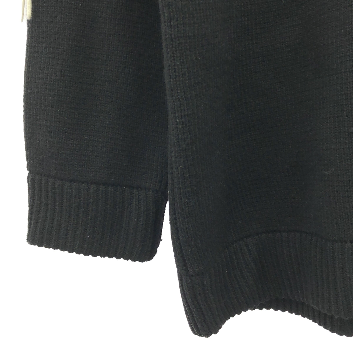 LOVELESS | Point Thread Crew Neck Knit | L | Black | Men's