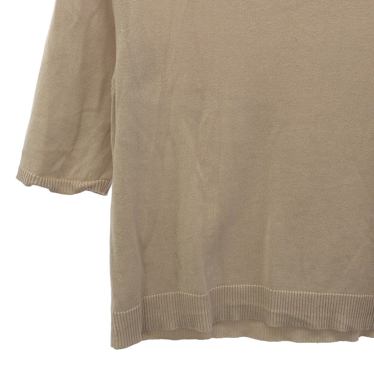 foufou / フーフー | crew neck half-length sleeve 5部袖 プルオーバー ニット | F | ナチュラル | レディース
