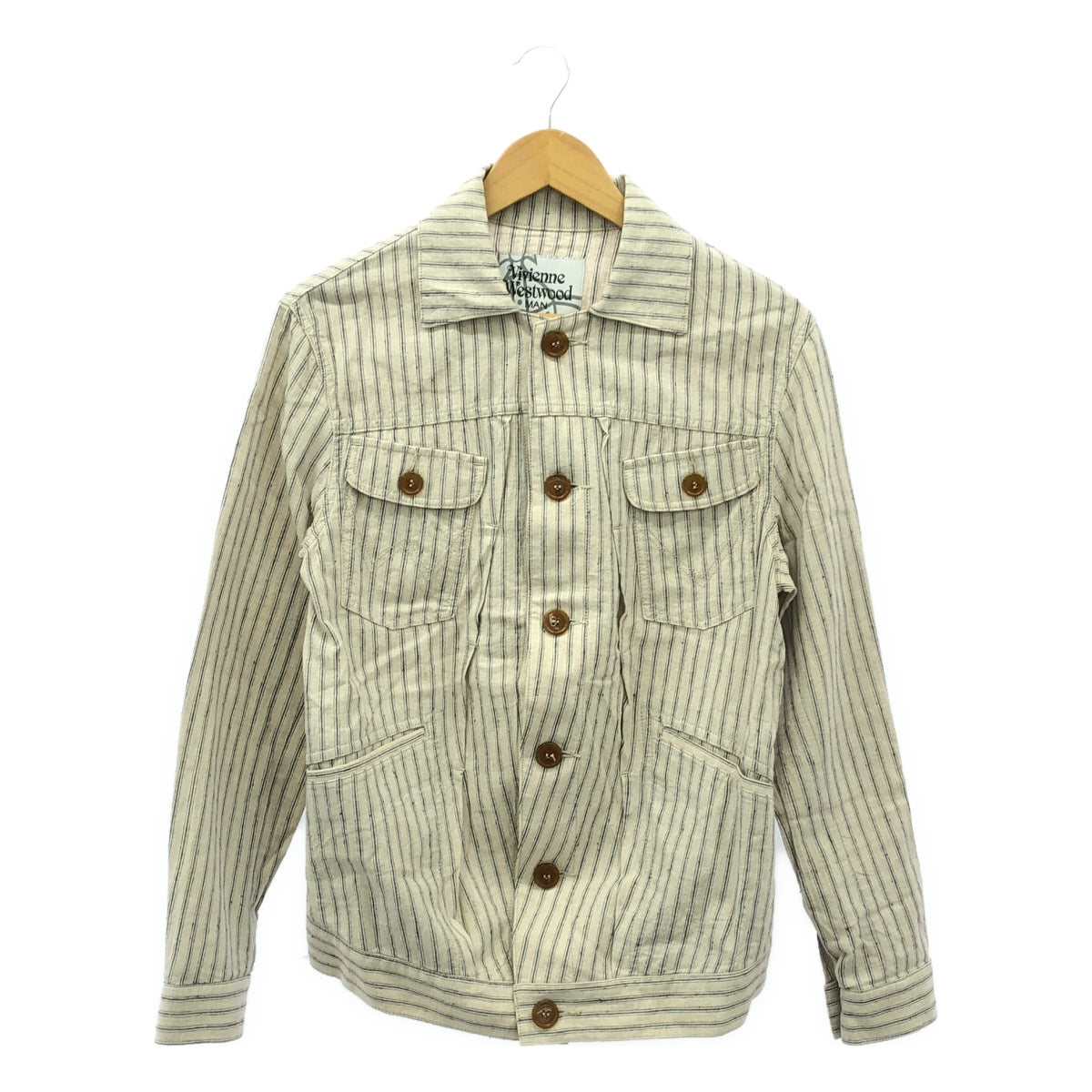 Vivienne Westwood MAN | Linen cotton striped jacket | 42 | Men's