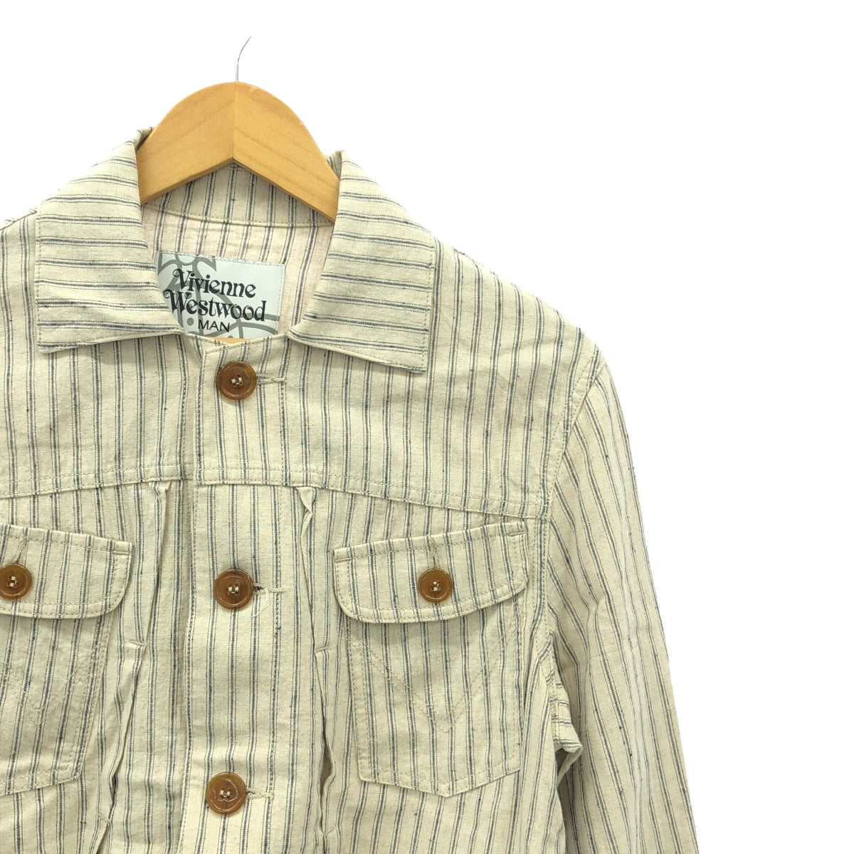 Vivienne Westwood MAN | Linen cotton striped jacket | 42 | Men's