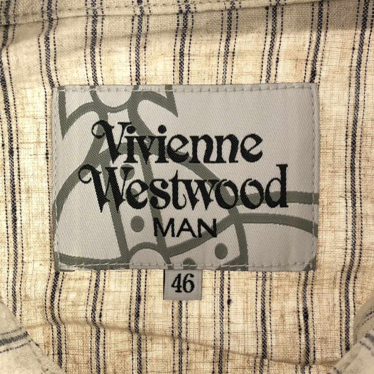Vivienne Westwood MAN / ヴィヴィアンウエストウッドマン | リネン コットン ストライプジャケット | 42 | メンズ