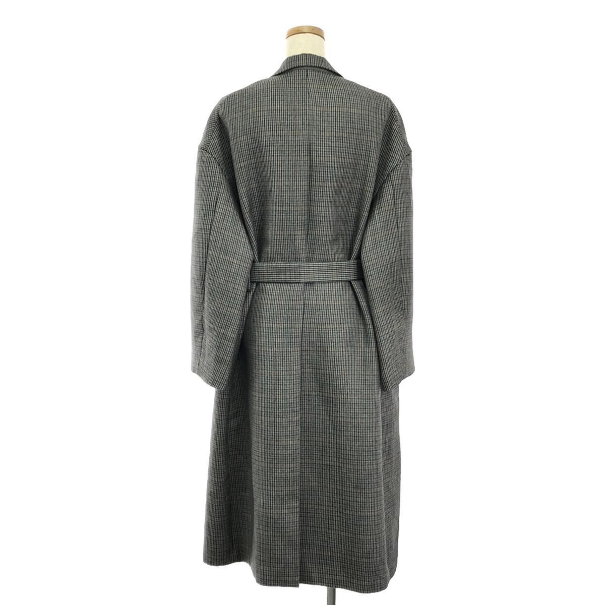 美品】 AURALEE / オーラリー | DOUBLE FACE CHECK DOUBLE - BREASTED COAT / ベルト付 – KLD