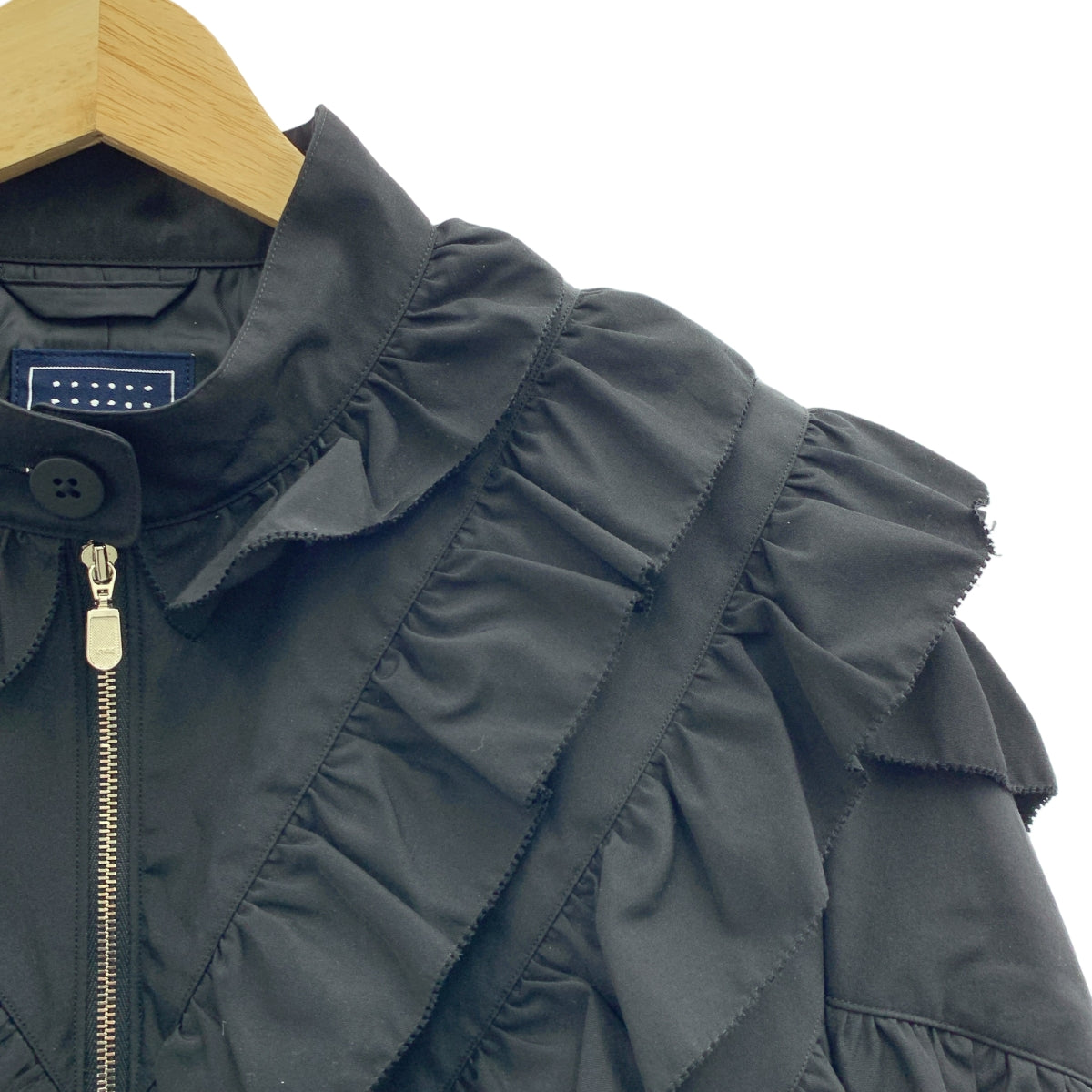 mina perhonen / ミナペルホネン | 2025AW | luce / ルーチェ フリル ジップ ブルゾン ジャケット / 総裏地 | 38 | レディース