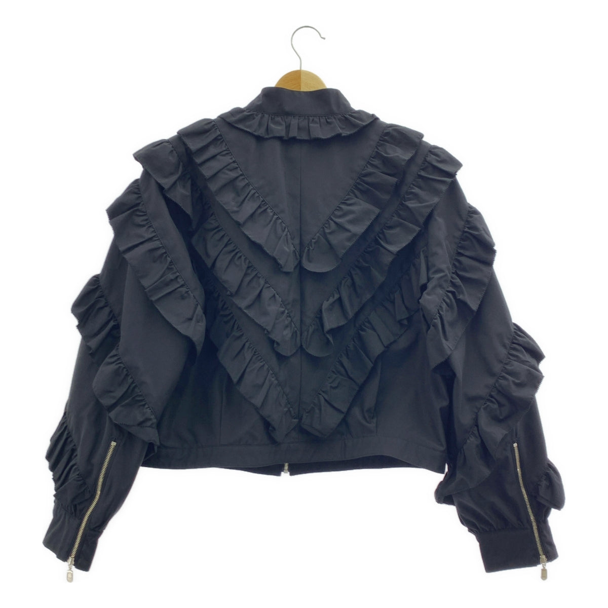 mina perhonen / ミナペルホネン | 2025AW | luce / ルーチェ フリル ジップ ブルゾン ジャケット / 総裏地 | 38 | レディース