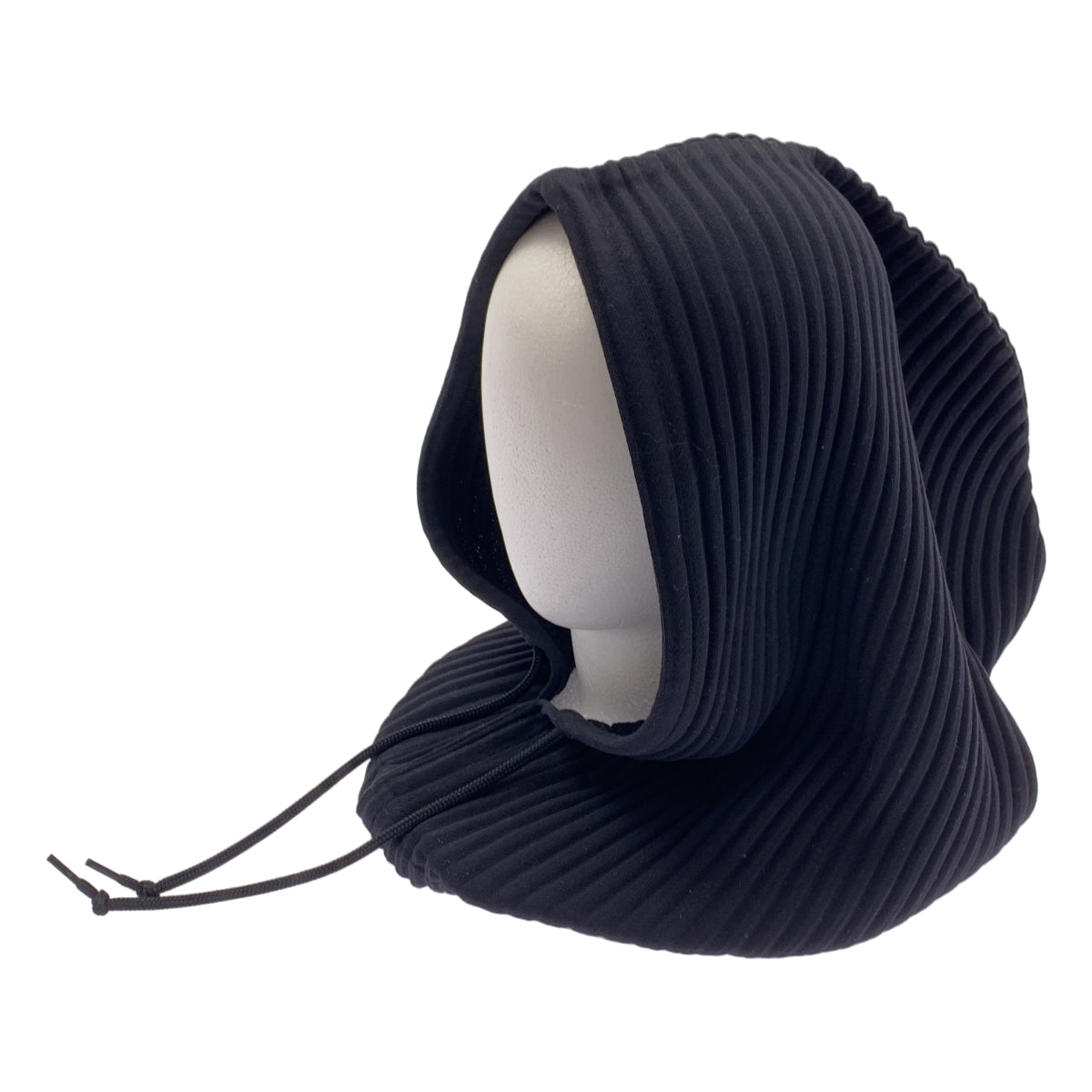 me ISSEY MIYAKE / ミーイッセイミヤケ | PLEATS HOOD / プリーツ ドローストリング フーディ / バラクラバ フードウォーマー |