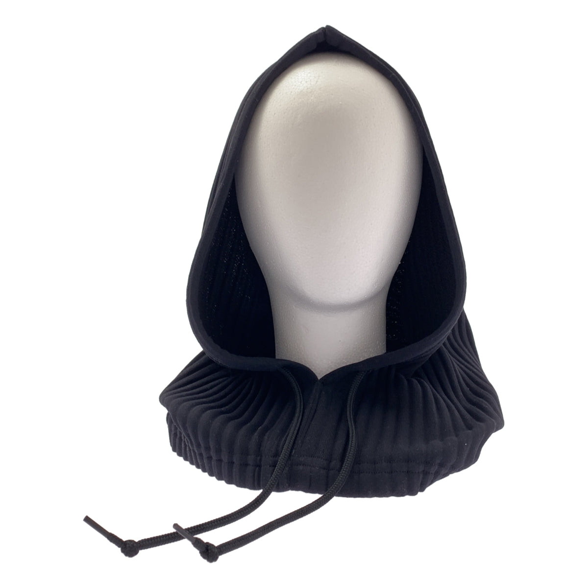 me ISSEY MIYAKE / ミーイッセイミヤケ | PLEATS HOOD / プリーツ ドローストリング フーディ / バラクラバ フードウォーマー |
