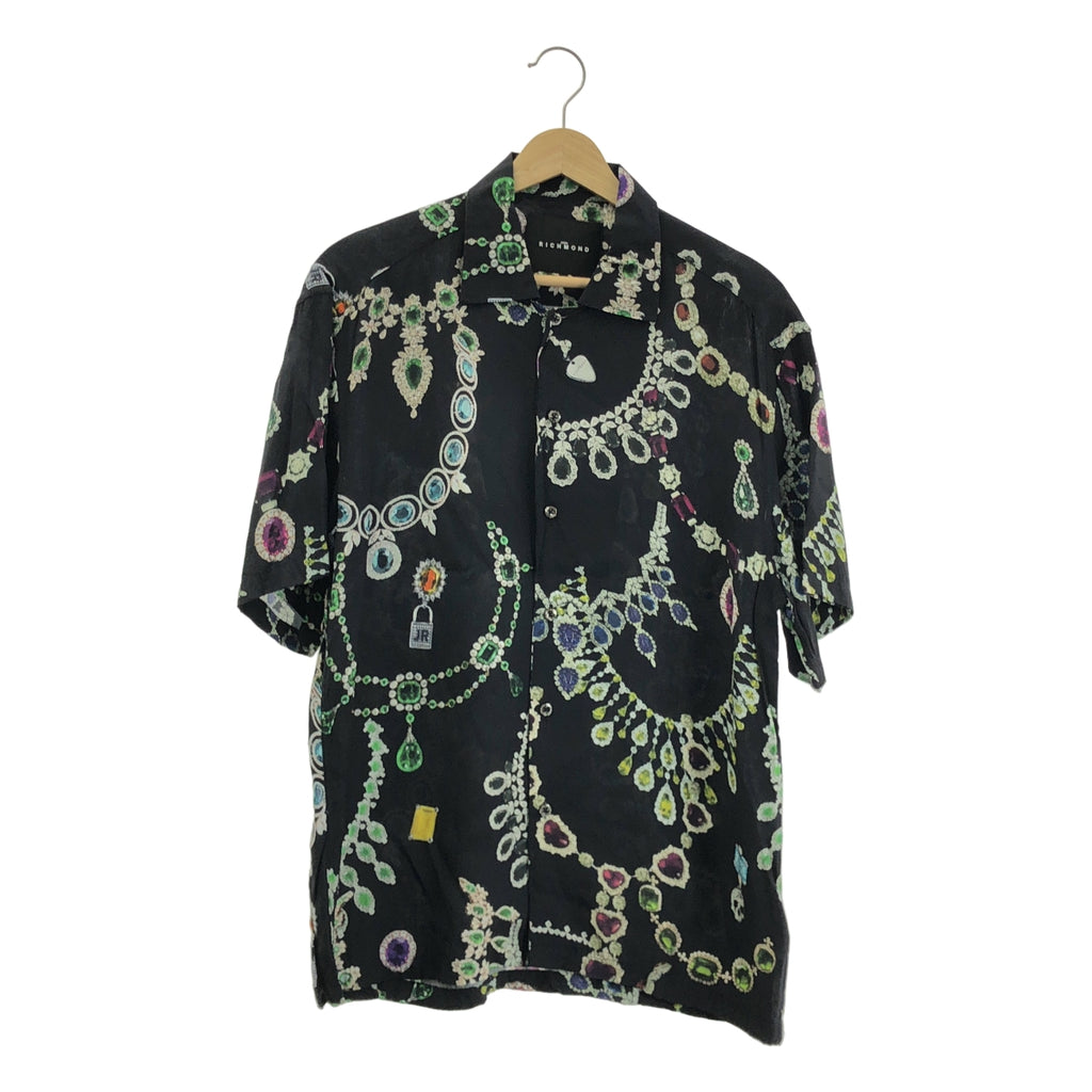 RICHMOND / リッチモンド | ビスコース 総柄 ロゴボタン オーバーシャツ | 46 | メンズ