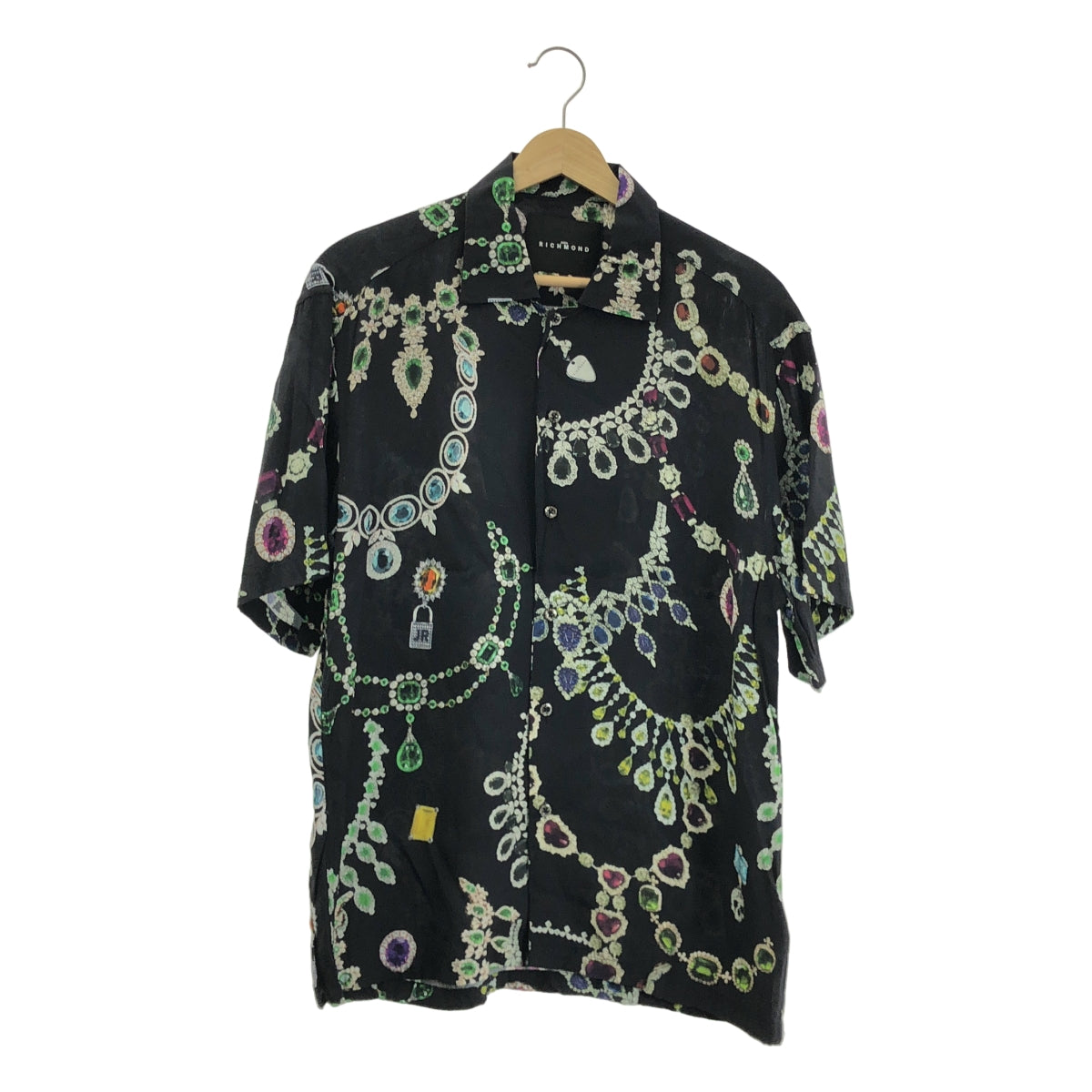 RICHMOND / リッチモンド | ビスコース 総柄 ロゴボタン オーバーシャツ | 46 | メンズ