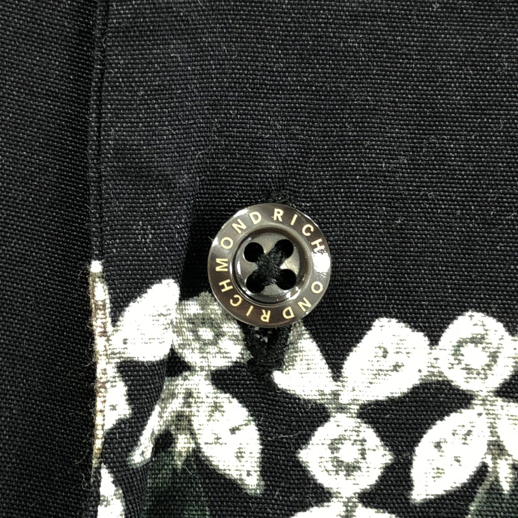 RICHMOND / リッチモンド | ビスコース 総柄 ロゴボタン オーバーシャツ | 46 | メンズ