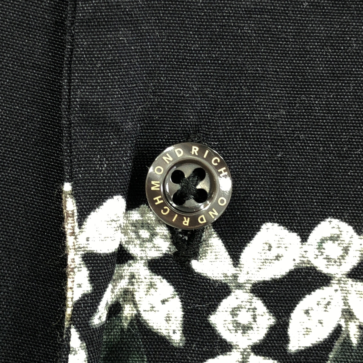 RICHMOND / リッチモンド | ビスコース 総柄 ロゴボタン オーバーシャツ | 46 | メンズ