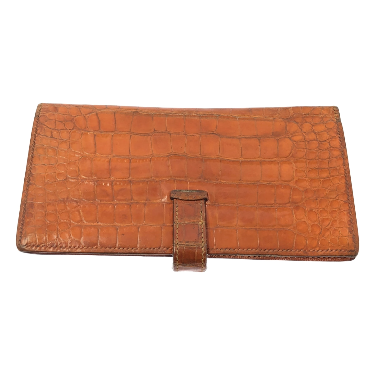 愛馬仕 | Bearn 鱷魚皮皮夾 / 男女通用 / L 印章 | 棕色 | 男士