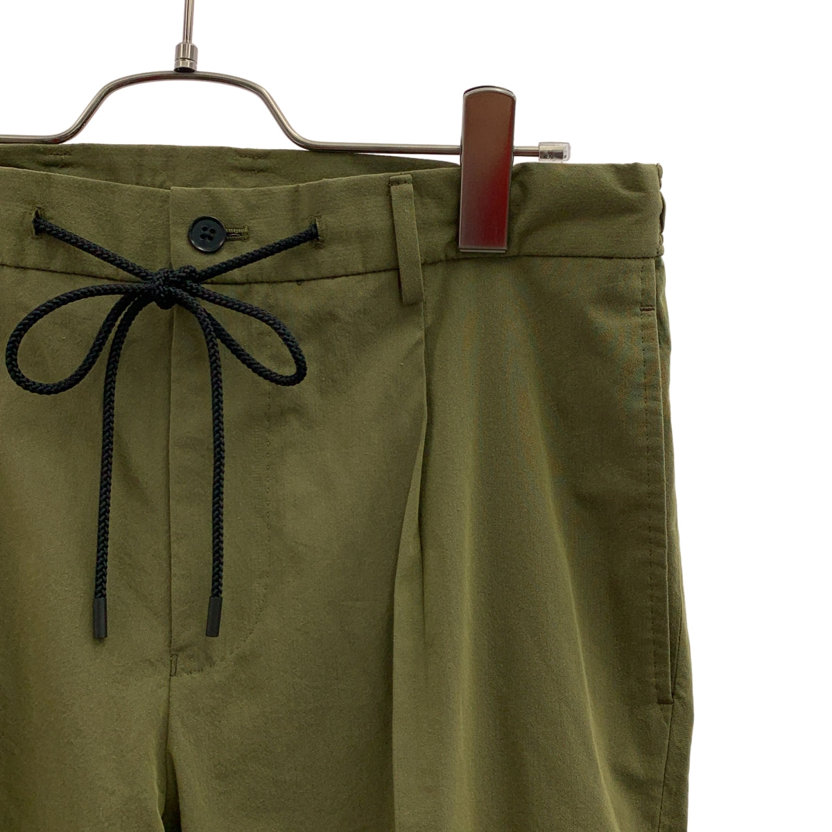 FABRICA / | 2025SS | 코튼 나일론 샴브레이 1 플리츠 이지 슬랙스 팬츠 | S | 남성