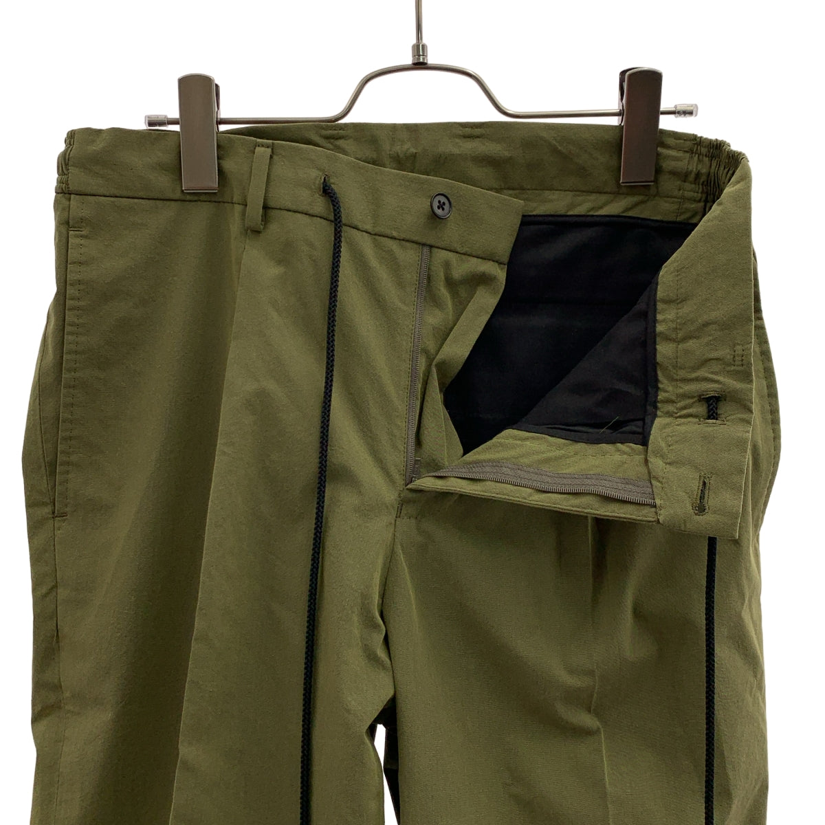 FABRICA / | 2025SS | 코튼 나일론 샴브레이 1 플리츠 이지 슬랙스 팬츠 | S | 남성