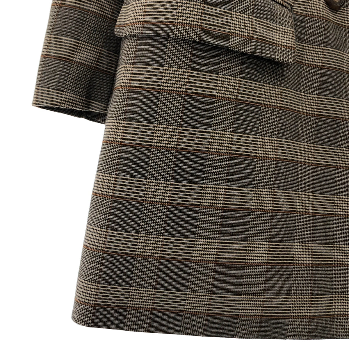 AMERI / アメリ | セットアップ / PUFF CHECK JACKET WITH SKIRT チェック ダブル テーラードジャケット / スカート | S | レディース