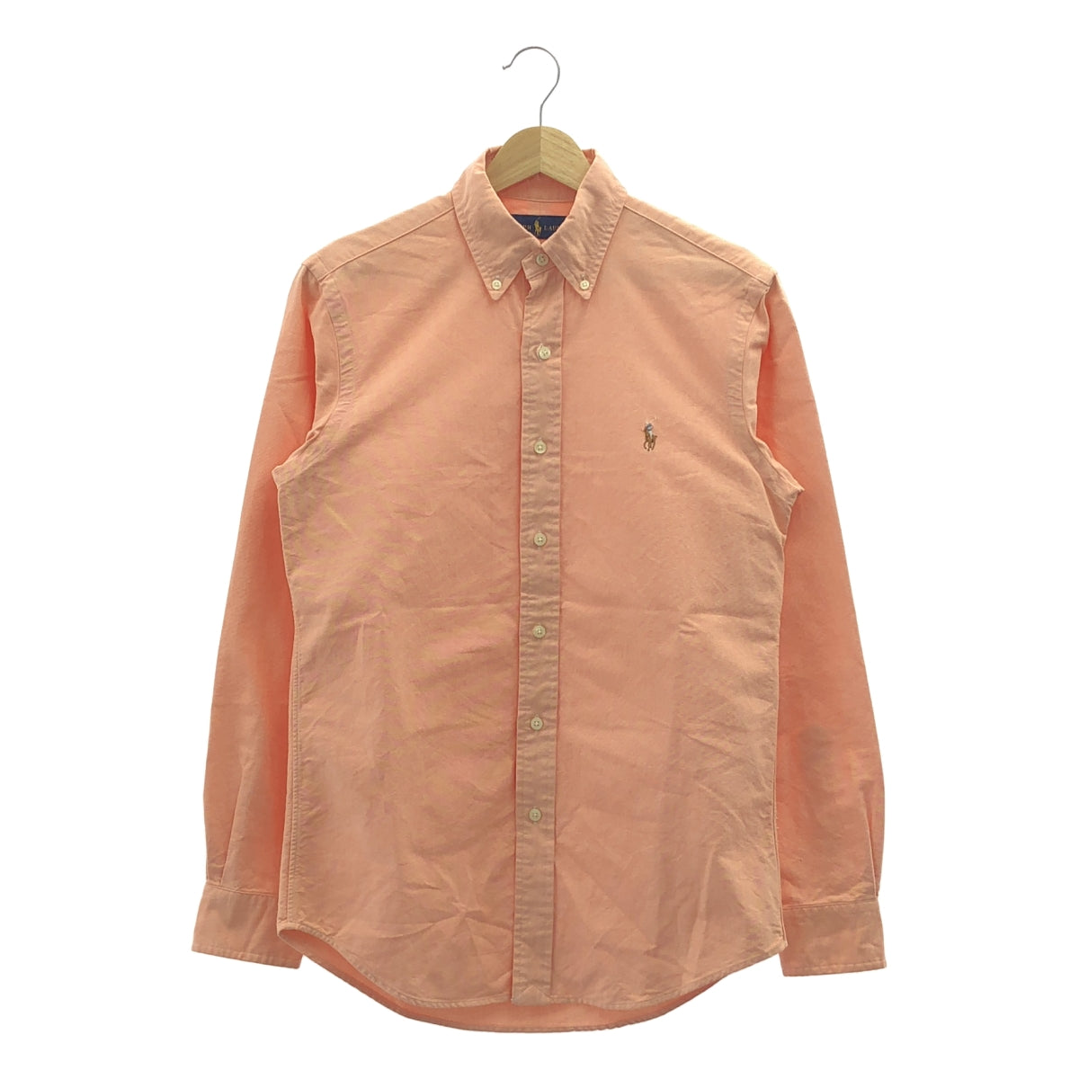 【미품】 RALPH LAUREN / 랄프 로렌 | 코튼 원 포인트 포니 버튼 다운 셔츠 | XS | 핑크 | 남성