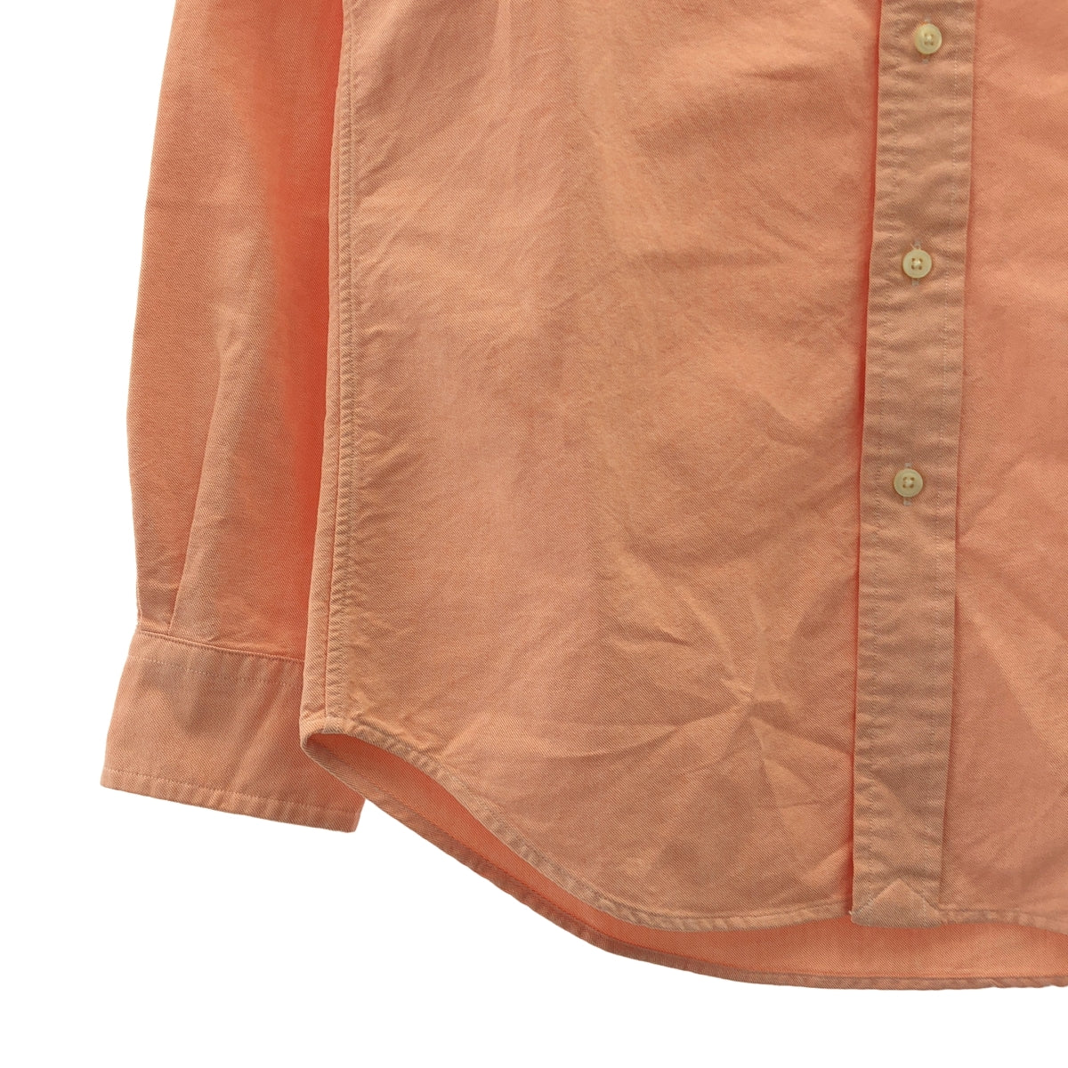 【미품】 RALPH LAUREN / 랄프 로렌 | 코튼 원 포인트 포니 버튼 다운 셔츠 | XS | 핑크 | 남성