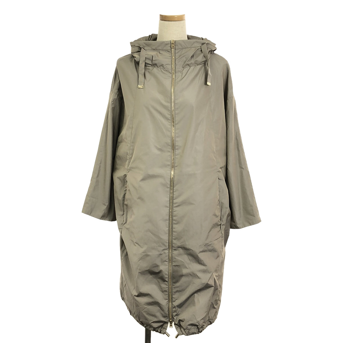 HERNO | Nylon hooded zip coat | 40 | Greige | Women's