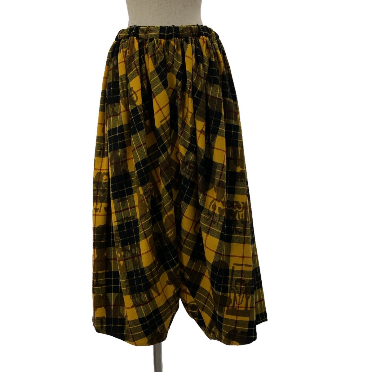 COMME des GARCONS / 콤데 갤슨 | 2019AW | Alisa Yoffe 멀티 프린트 체크 울 와이드 팬츠 | S |