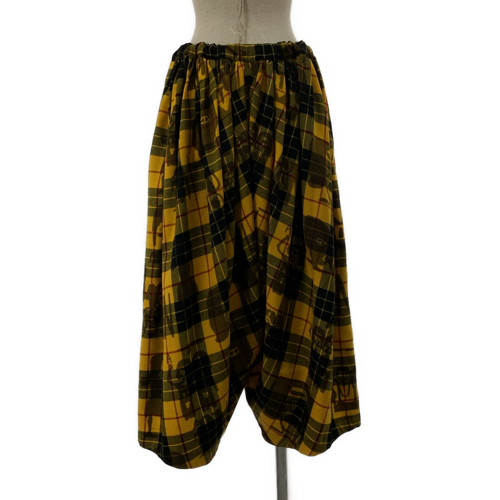 COMME des GARCONS / 콤데 갤슨 | 2019AW | Alisa Yoffe 멀티 프린트 체크 울 와이드 팬츠 | S |