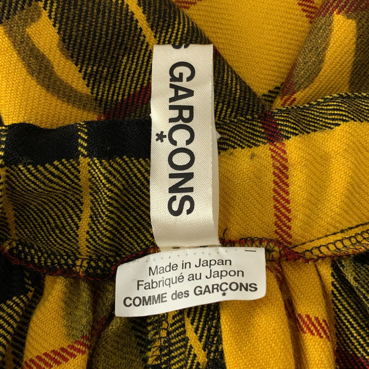 COMME des GARCONS / 콤데 갤슨 | 2019AW | Alisa Yoffe 멀티 프린트 체크 울 와이드 팬츠 | S |