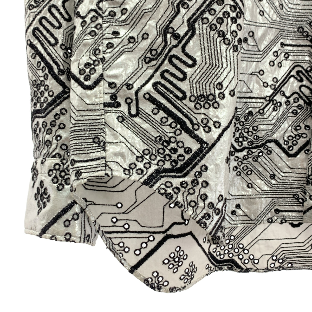 COMME des GARÇONS HOMME PLUS | 2021 春夏 |穿孔細節電子電路金屬襯衫 | |尺寸 M |男士
