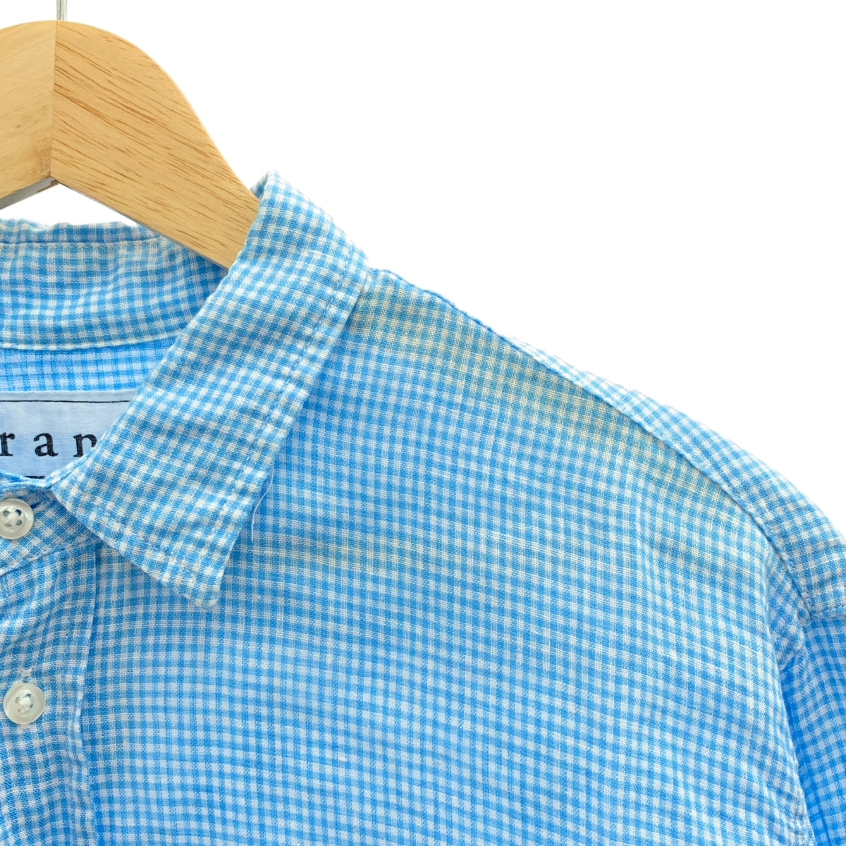 Frank&Eileen / フランクアンドアイリーン | PAUL リネン ギンガムチェックシャツ | XS | ブルー | メンズ
