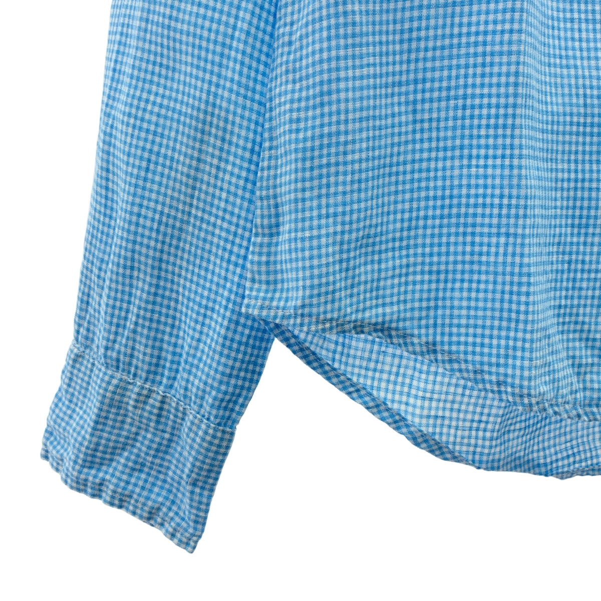 Frank&Eileen / フランクアンドアイリーン | PAUL リネン ギンガムチェックシャツ | XS | ブルー | メンズ